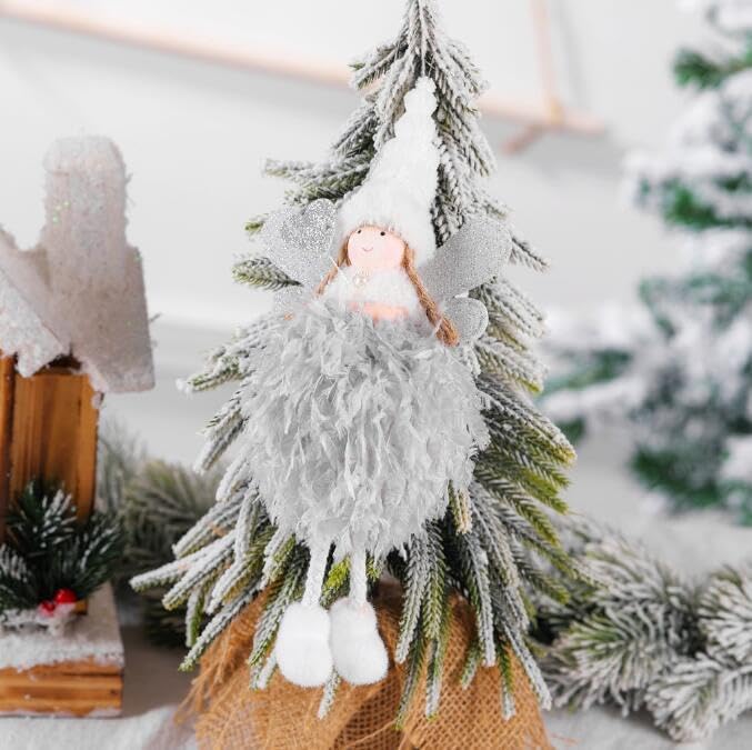 Miniatura 7 de FZBNSRKO 3 adornos de ángel de Navidad para árbol, adornos de muñeca de felpa para muñecas de Navidad, decoración colgante, colgante de muñeca de