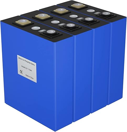 ninthcit Pilas de batería LiFePO4 de ciclo profundo de 3.2 V 176 Ah con fosfato de hierro, baterías de litio de repuesto de grado A con código QR,
