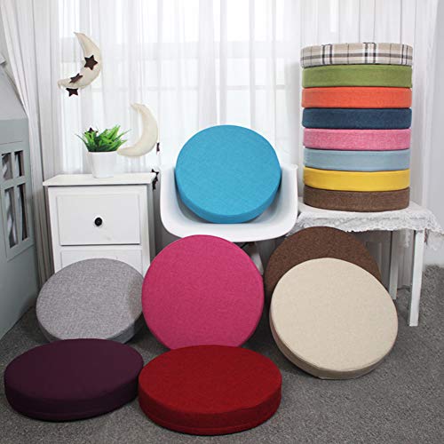 Coussin de siège japonais tatami rond 50cm marron foncé MSM