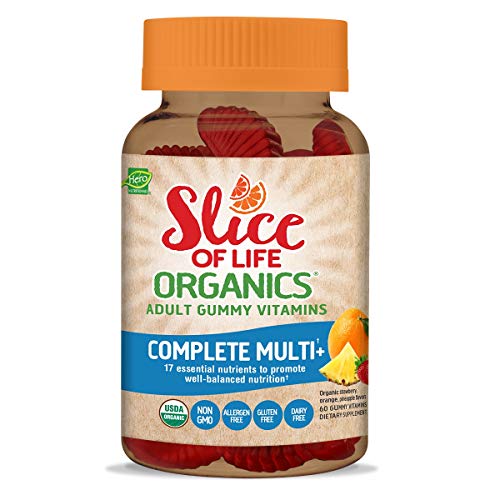 Hero Nutritionals | Slice of Life Organics | Complete Multi+ | Adult Gummy Multivitamin | 17 Essential Minerals & Nutrients | Dietary Supplement | Non-GMO & Gluten Free | Vegan Friendly | 60 Count