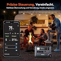 3600W (7200w Peak) Tragbare Powerstation, 3600Wh Solargenerator, LiFePO4 Akku, 0–80% in 1 Std, USV, 14 Ausgänge, APP, Portable Power Station für Camping, Wohnmobil, Notfälle, PowerMax 3600SE – Ansicht 7