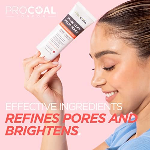Australian Pink Clay Face Mask Beauty 70ml by Procoal - Skincare Face Mask Targets Pores & Brightens, 100% Recyclable Packaging, Vegan Clay Mask, Cruelty-Free - Made in UK
