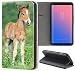 Produktbild Samsung Galaxy S7 G930F Hülle Premium Smart Einseitig Flipcover Hülle Galaxy S7 Flip Case Handyhülle Samsung Galaxy S7 Motiv (1531 Fohlen Pferd Tier Braun)