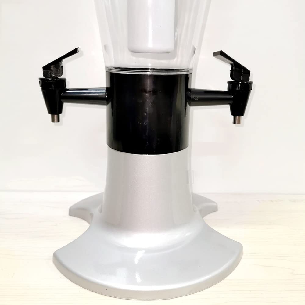 2 grifos dispensador de torre cerveza barril 3L con DIRIGIÓ Luces for agua bebidas frías bar buffet fiesta en casa