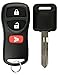 KeylessOption 2 Item Bundle 1 Key Fob Keyless Entry Remote 1 Uncut 46 Chip Ignition Key