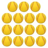 Soft Baseballs 9 Inch, 15 Pcs Foam Baseballs Batting Practice Hitting Training Softballs Colored Bas