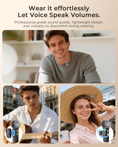Image of VELOMAX Mic for YouTube Wireless, Active Intelligent Noise Reduction Wireless Mic for YouTube, Magnetic Clip Mini Wireless Microphone, Ideal for Video Recording & Content Creators (Dual Channel)