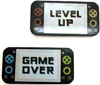 ToyPlaya Handheld Game Device Shape Glitch Super Large Size Erasers, Level Up, Game Over (2 pcs)
