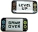 ToyPlaya Handheld Game Device Shape Glitch Super Large Size Erasers, Level Up, Game Over (2 pcs)
