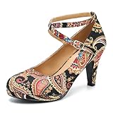 LIURUIJIA Women's Platform High Heels Sexy Cross Ankle Strap Pumps Wedding Work Party Dress Shoes Multi Color 8