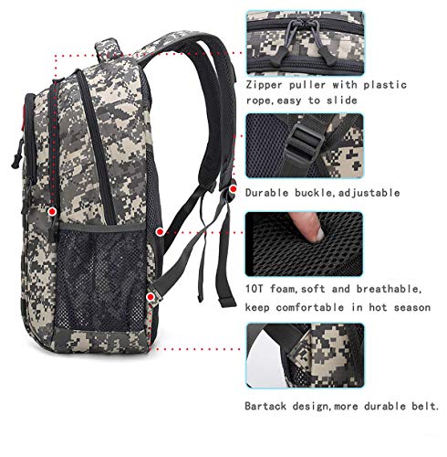 4land Camo Backpack for Boys,Army Boys Backpacks for Elementary Middle School Military,Camouflage Bookbag 40L - Image 7
