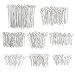Eye Pins for Jewelry Making - 1200-Piece Jewelry Eye Pins, 20-Gauge Jewelry Findings Eye Pins DIY Jewelry Making Supplies, 8 Different Lengths, 150 of Each, 0.63-1.97 Inches, 0.09 Inch Hoop