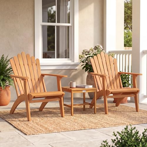 Tangkula Adirondack Chair Set with Side Table