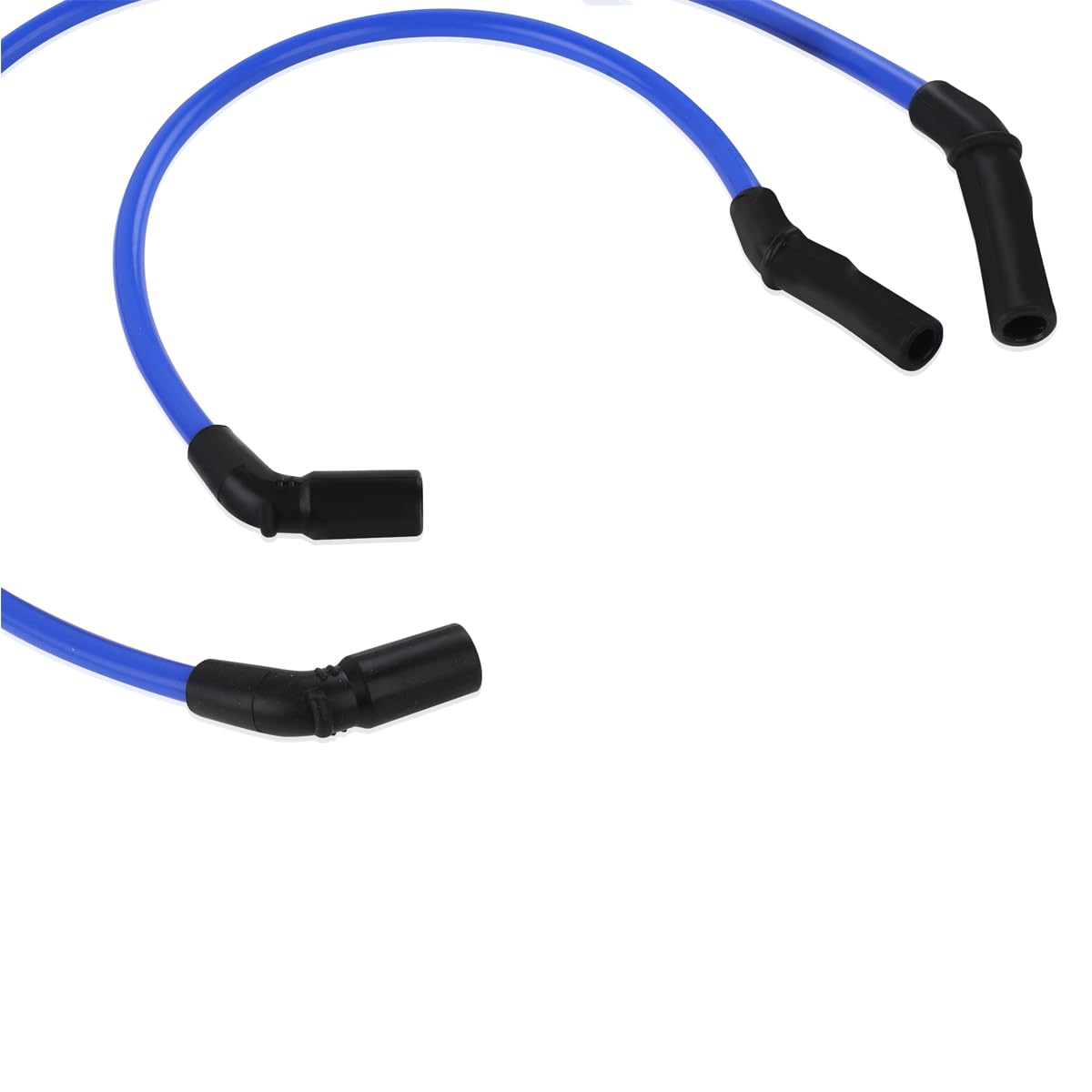 10mm Blue Spark Plug Wires Compatible with Harley H-D FLT FLHT FLHR FLTR 2009 2010 2011 2012 2013 2014 2015