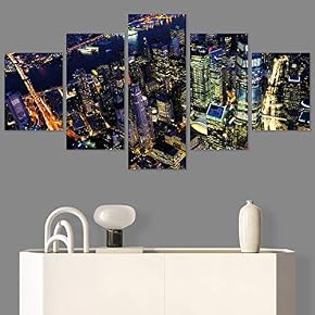 SIGNWIN 5 Panel Canvas Wall Art Modern Art...