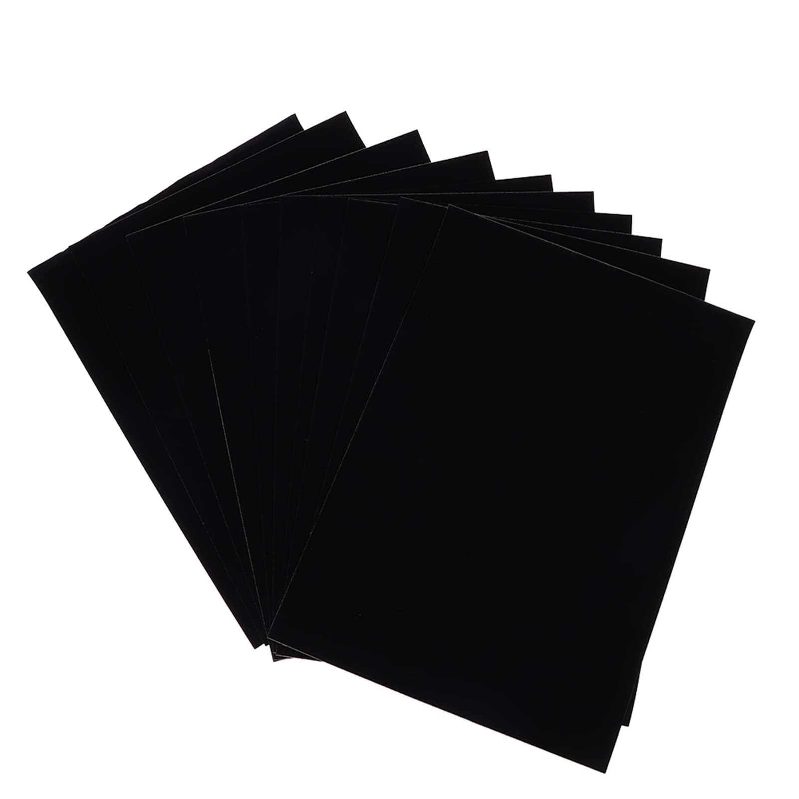 Joyzan Black Self Adhesive Velvet Sheet, 10Pcs Jewelry Box Lint Lining Sticky Flannel Felt Fabric Back Drawer Liner Flocked Cloth Sheets Paper For Diy Crafts Storage Box Art Sewing Projects 29.5X21cm