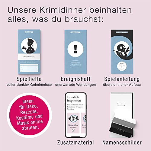 Stadtkrimis Exit Escape Stadtführung CULINARIO MORTALE® – Mord nach Rezept - Krimidinner für Zuhause für 5 bis 7 Personen - unterhaltsames Krimi Dinner für Zuhause - Krimispiele für Erwachsene