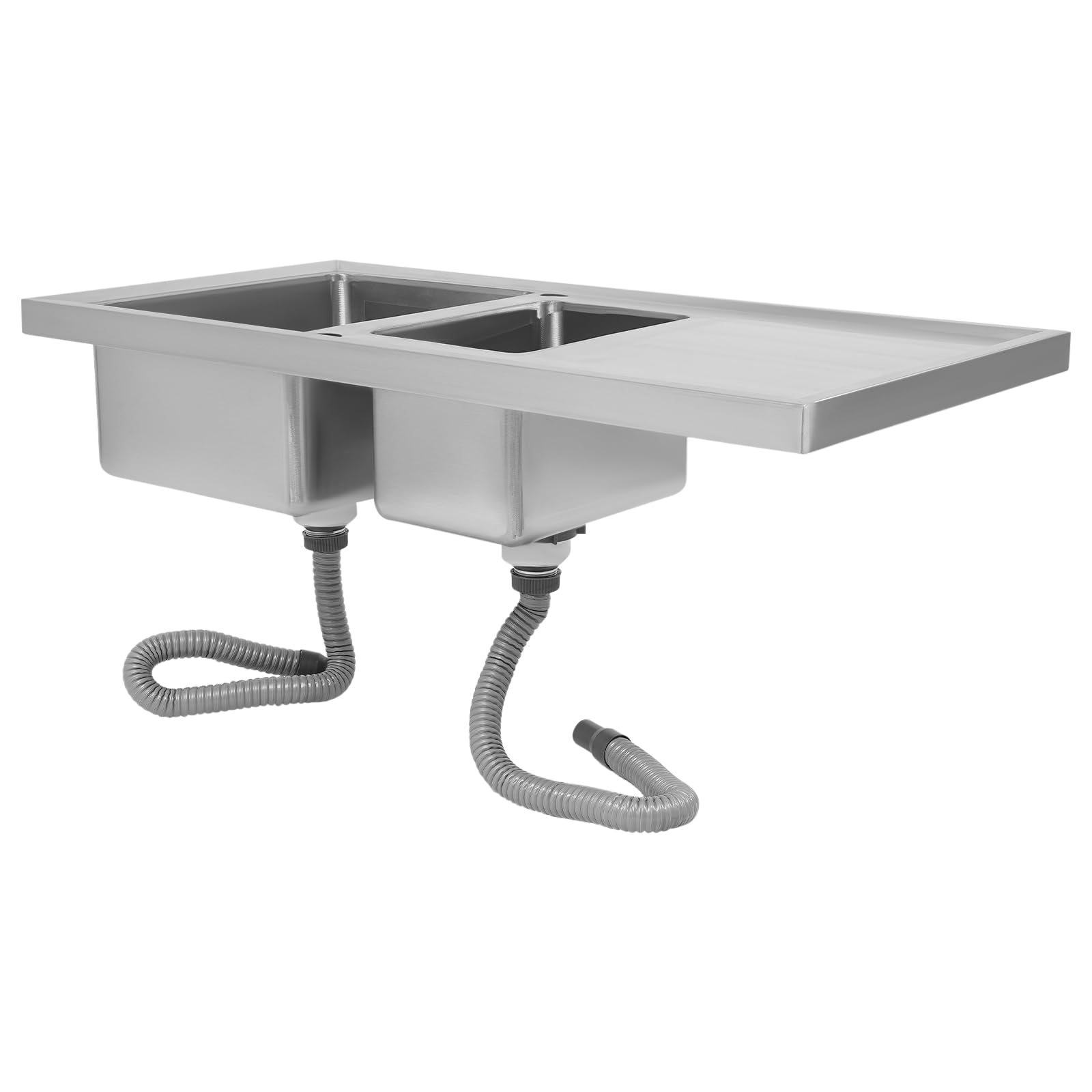 Fregadero empotrable de acero inoxidable 1,5, fregadero de acero inoxidable con escurridor, fregadero de cocina con orificio para grifo, fregadero de acero inoxidable para restaurantes, bares, hoteles