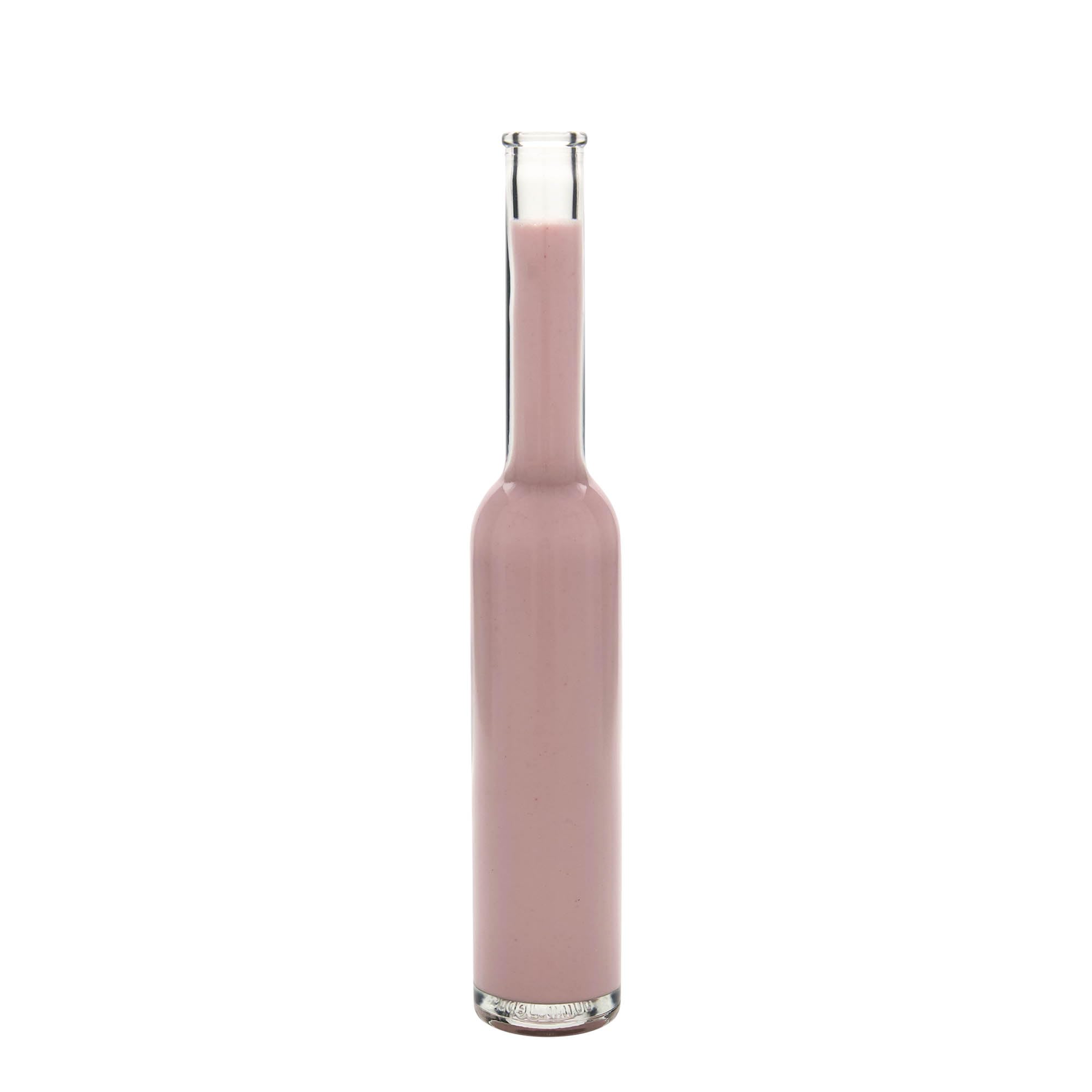 Set di 12 bottiglie di vetro da 200 ml, rotonde, in vetro trasparente, per liquori, liquori, bevande, oli, aceto