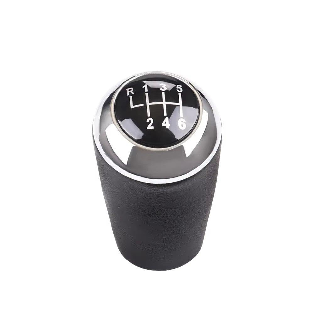POANBCGY Auto Parts 5 6-Speed Gear Shift Knob for Mazda 3 BK BL CW 6 5 3Series CX-7 Mx-5 Leather Gear Lever Arm Head Ball Black(6 Speed)