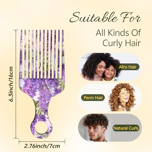 Peines Afro Pick para Cabello Rizado Natural, 2 Piezas miniatura 2