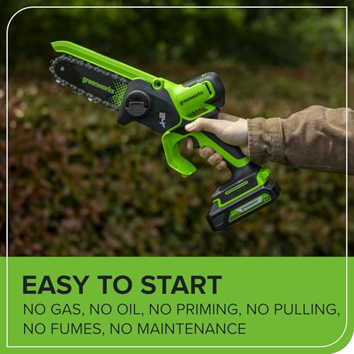 Greenworks 24V 6in BL Pruning Saw w/Auto Oiler, Tool Only by Greenworks - Image 3