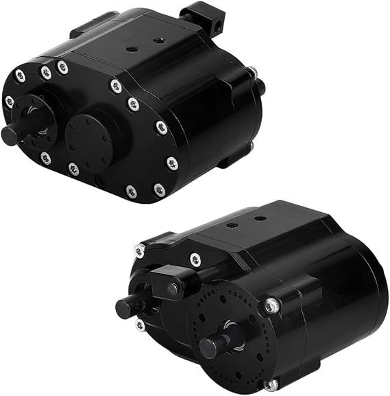 Dual Speeds Transfer Case Gearbox 2 Speed Transmission for Axial SCX10 RC 4WD D90 1/10 RC Crawler Upgrade Parts