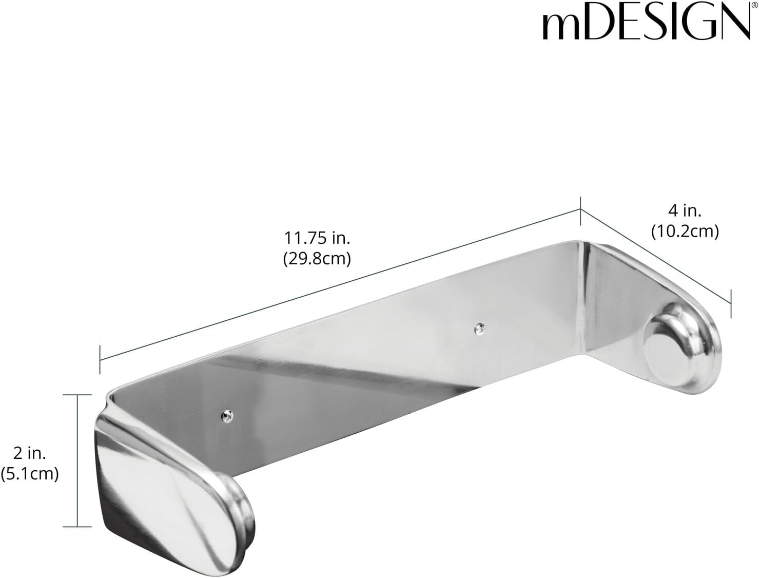 Diagram showing the dimensions of the paper towel holder: 11.75 inches long, 4 inches deep, and 2 inches high.