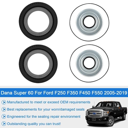 image for LAIKOU Front Axle Knuckle Vaccum Shaft Seal & Outer Tube Seals Kit Set