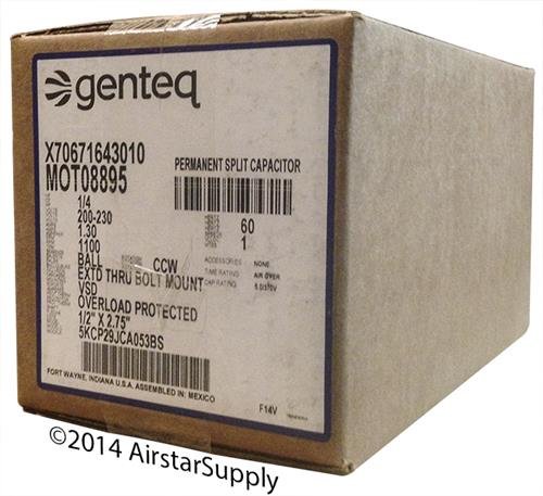 Trane MOT08895 / MOT-8895 - OEM Motor 1/4 HP, 200/230/60/1, 1100 RPM