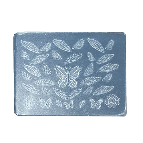 ZSYTF Moldes de silicone para entalhar unhas, design de estampagem, estênceis de gel, acessórios de