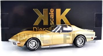 KK Scale KKDC181225 - Chevrol. Corvett. C3 Gold Metallic 1972 with Removable Roof Sections - 1/18 Scale - Collectible Model