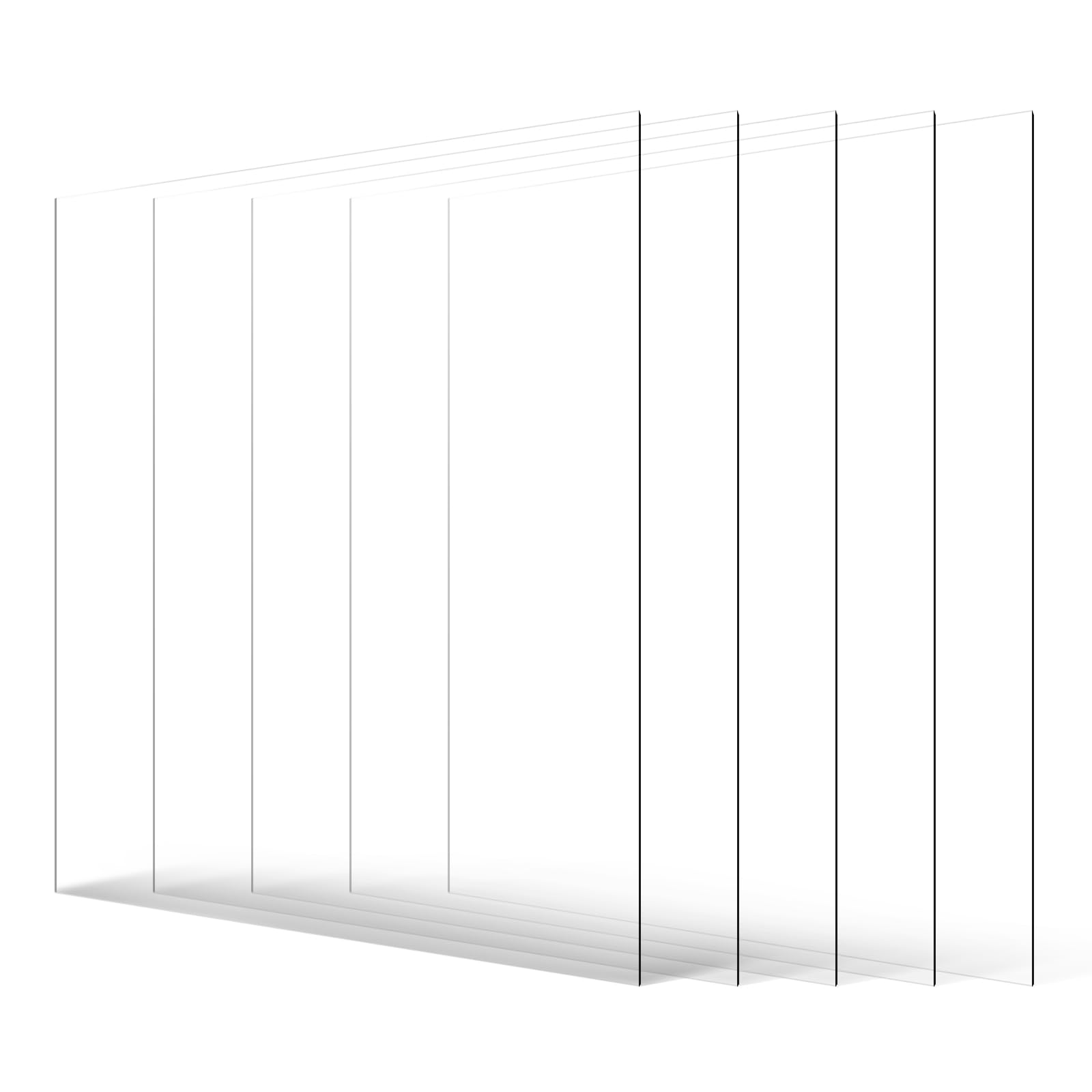VEVOR Láminas de PET 5 Piezas Láminas de Plástico 610 x 914 mm Grosor de 1 mm Paneles de Plástico Transparente Flexible para Marcos de Fotos, Proyectos de Exhibición de Bricolaje, Fácil de Cortar
