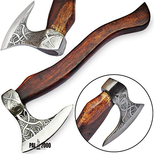 Axe - Custom Handmade Stainless Steel Viking Axe, Gorgeous - Solid Wood Handle - Ax (9899)