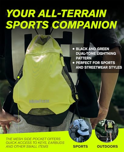 Drawstring Gym Bag, Sport Backpack for Men & Women, Waterproof Sackpack with Zipper Pocket for Workout, Travel (Black)2