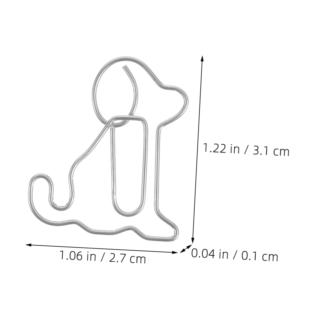Garneck 4 Set Di Fermagli Per Carta in Metallo Fermagli Per Ufficio Fermagli Creativi A Forma Di Cane Piccoli Fermagli Per Documenti 100 Pezzi*4