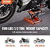 VEVOR Motorcycle Lift, 500 kg Motorcycle Scissor Lift Jack with Wide Deck & Safety Pin, 95-350 mm Center Hoist Crank Stand, Steel Scissor Jack for Street Bikes, Cruiser Bikes, Touring Motorcycles #1
