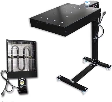 Flash Dryer, 16x16 Inch 1600W Flash Dryer for Screen Printing Ink Curing Dryer, Height Adjustable Stand Screen Dryer T-Shirt Curing Screen Printing Flash Dryer, for Screen Printing
