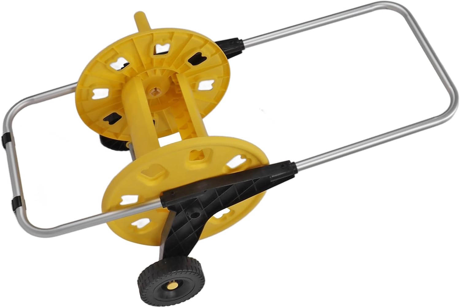 Hose Reel Cart Garden Hose Reel Cart Water Hose Cart Heavy Duty Aluminum Sturdy Durable Hand Push Design Easy to Use for Courtyard Lawn Garden Field ABS PP Aluminum Tube