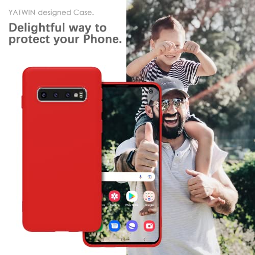 Coque Samsung S10 silicone rouge YATWIN protection antichoc