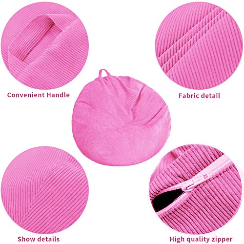 Bean Bag Chair Cover (No Filler) Washable Ultra Soft Corduroy Stuffed Animal Storage Bean Bag Cover For Organizing Plush Toys Or Textile, Sack Bean Bag For Kids, Adults, Teens #TOP1