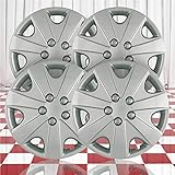 Brighter Design Set of 4 15' Push-on Silver Hubcaps for Honda Accord 2003-2004