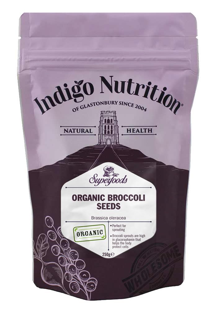 Indigo Herbs Organic Broccoli Seeds 250g | for Sprouting | High Sulforaphane Content | Non-GMO