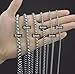 Giftall 7MM Square Rolo Chain Stainless Steel Round Box Chain Necklace Men Women 36 Inches