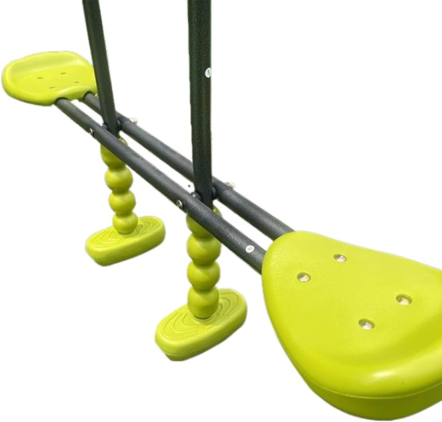 Fun 6-Function Swing, 6 in 1 Multifunctional Swing Set, Outdoor Metal Swing, Outdoor Playground Equipment, Slide, Flying Saucer Swing, Suitable for Children Over 3 Years Old, Green and Blue