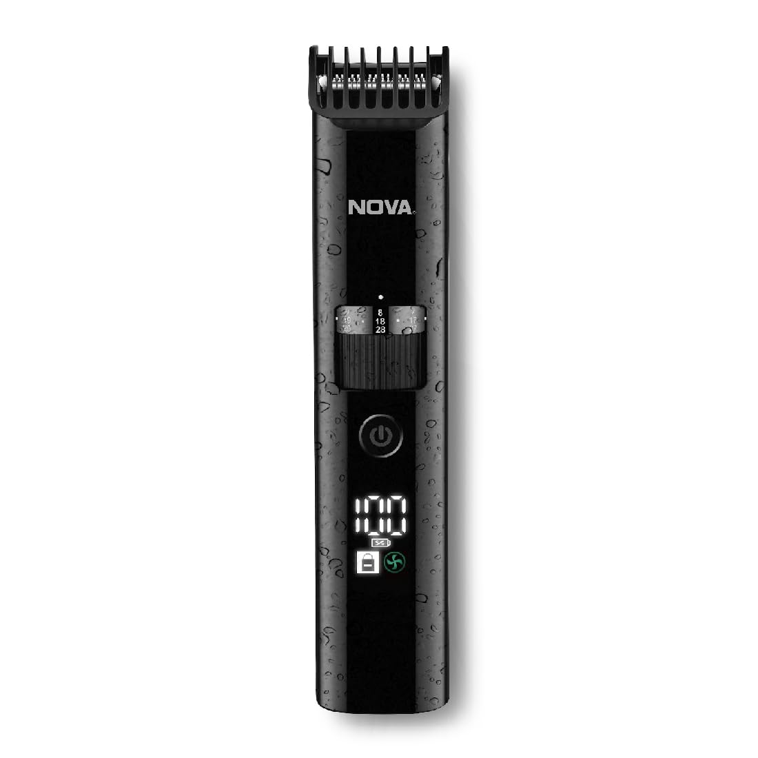 Nova Men Nht 1100 Digital Waterproof Trimmer 200 Min Runtime 60 Length Settings (Black)