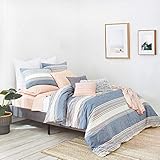 Splendid Home Tuscan Stripe Comforter Set, Full/Queen, Navy/Multi