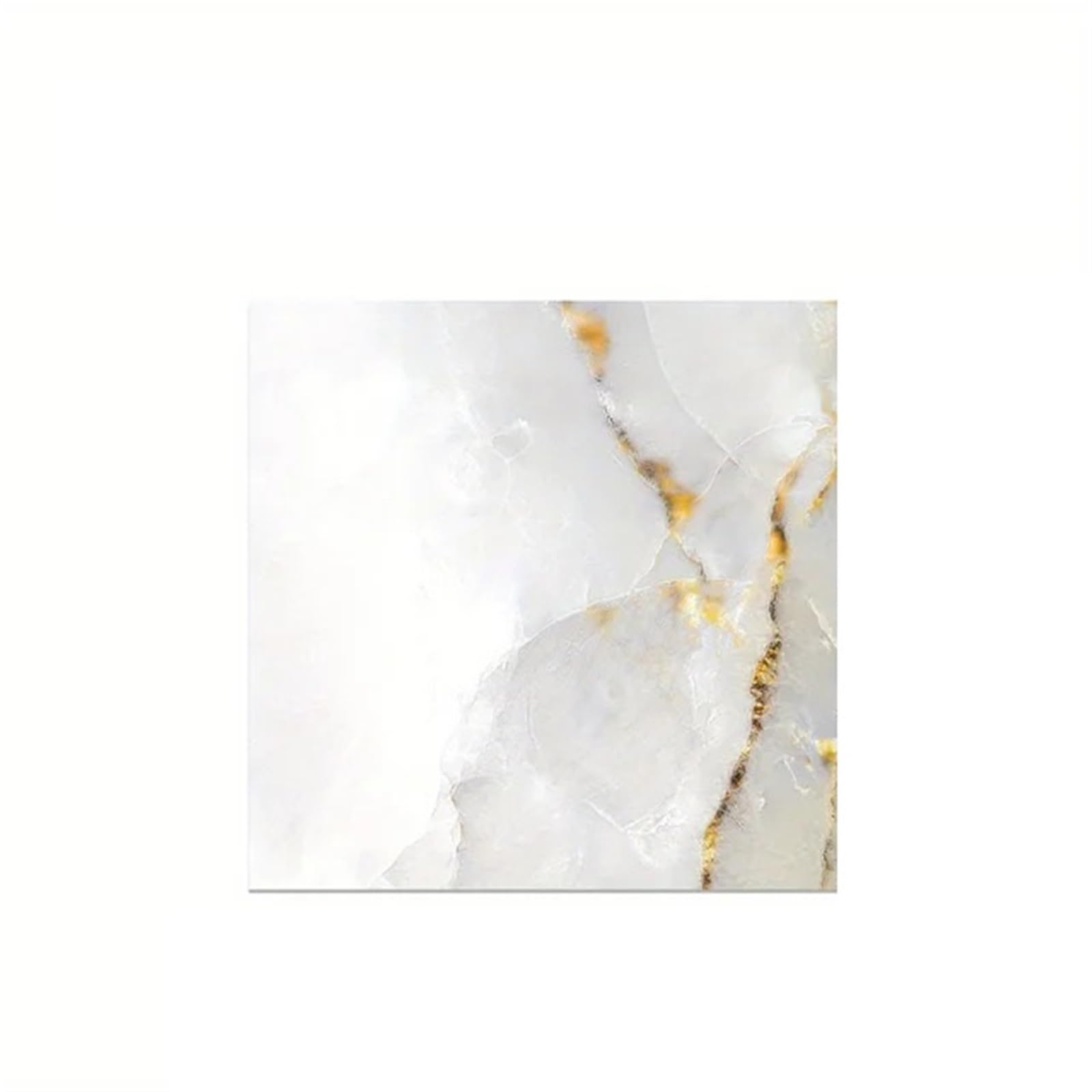 Wall Tile Sticker Tile Stickers 12PCS White Marble Gold Cracked Pattern Thickened Crystal Sticker Moisture Resistant Waterproof Scratch Self-Adhe(Size1)