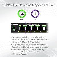 NETGEAR GS316EP Switch 16 Port Gigabit Ethernet LAN PoE Switch Plus (mit 15x PoE+ 180W & 1x SFP, Managed Netzwerk Switch mit IGMP Snooping, QoS, VLAN, lüfterlos) – Ansicht 4