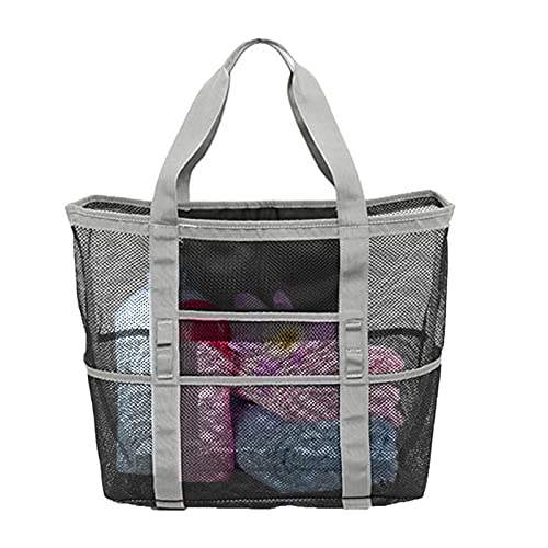 praia malha - praia portátil preta branca cinza | suprimentos viagem cesta chuveiro para estudantes